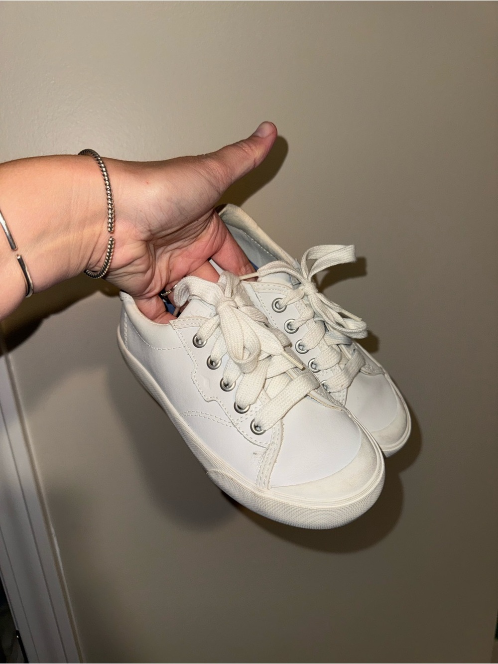 Keds Kids White Lace-Up Low-Top Sneakers